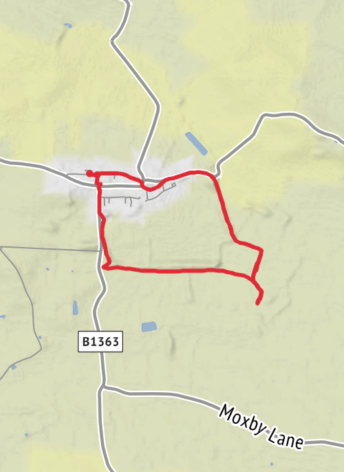 Hike from Stillington mobile static map