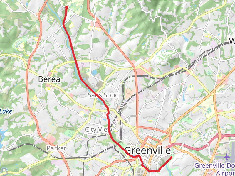 Swamp Rabbit Trail - Green Line
