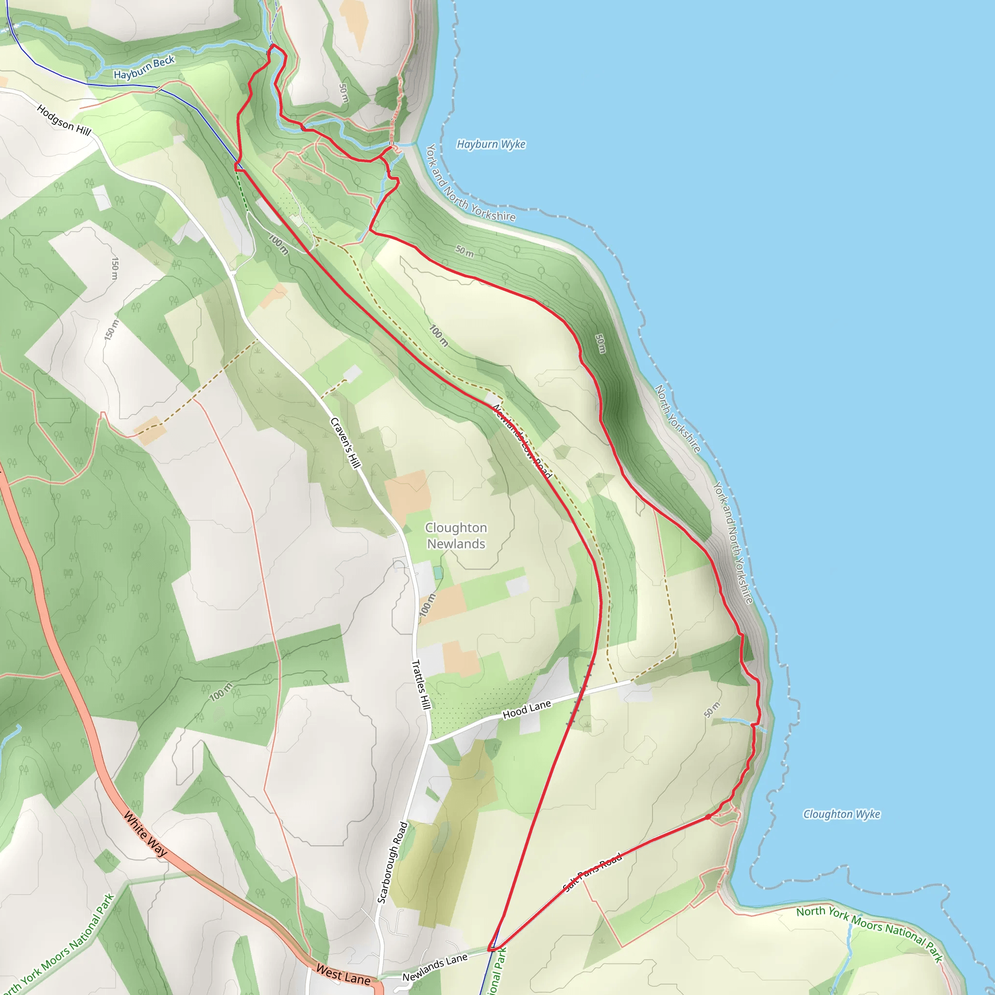 Hayburn Wyle via The Cinder Track mobile static map