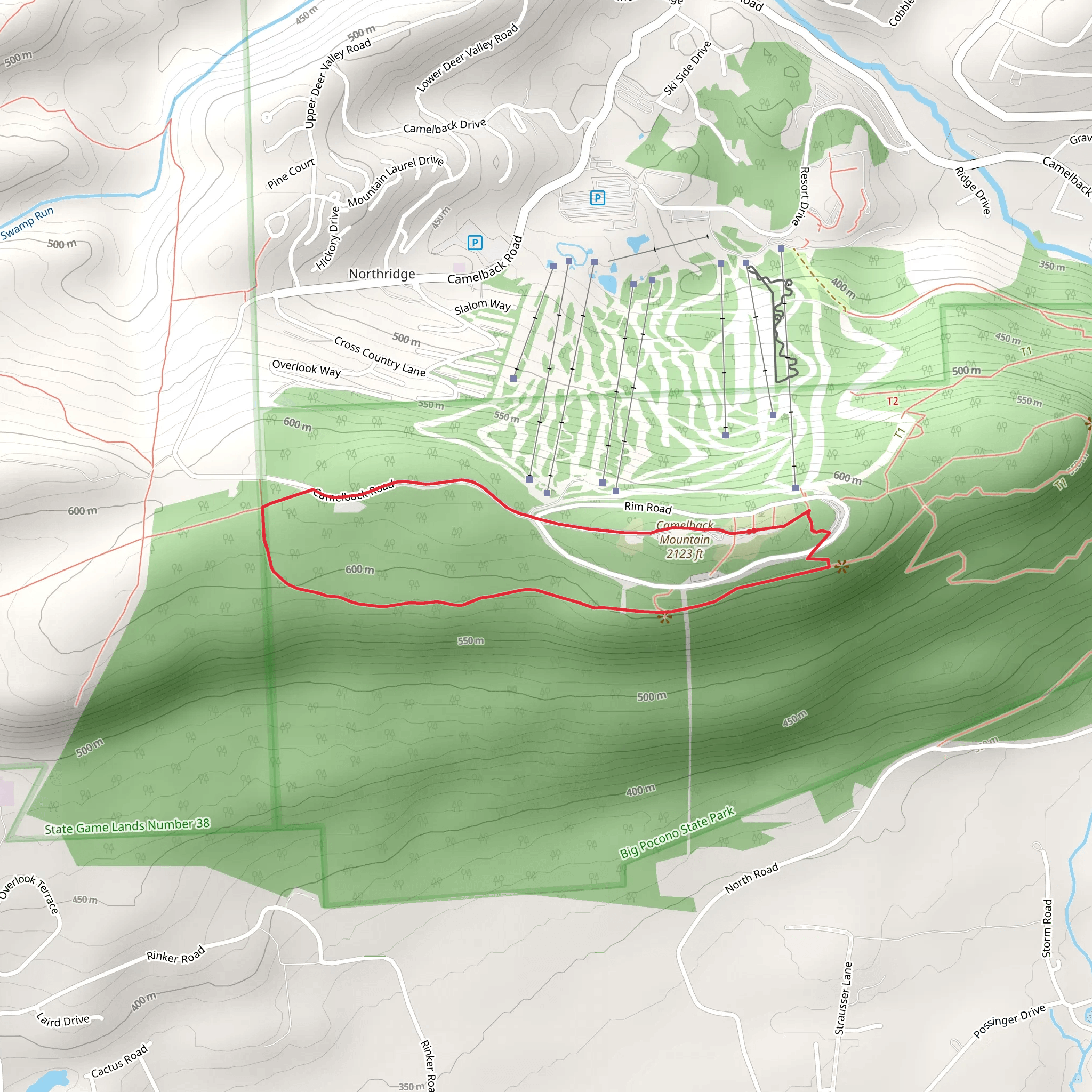 Camelback Mountain Loop via South Trail mobile static map