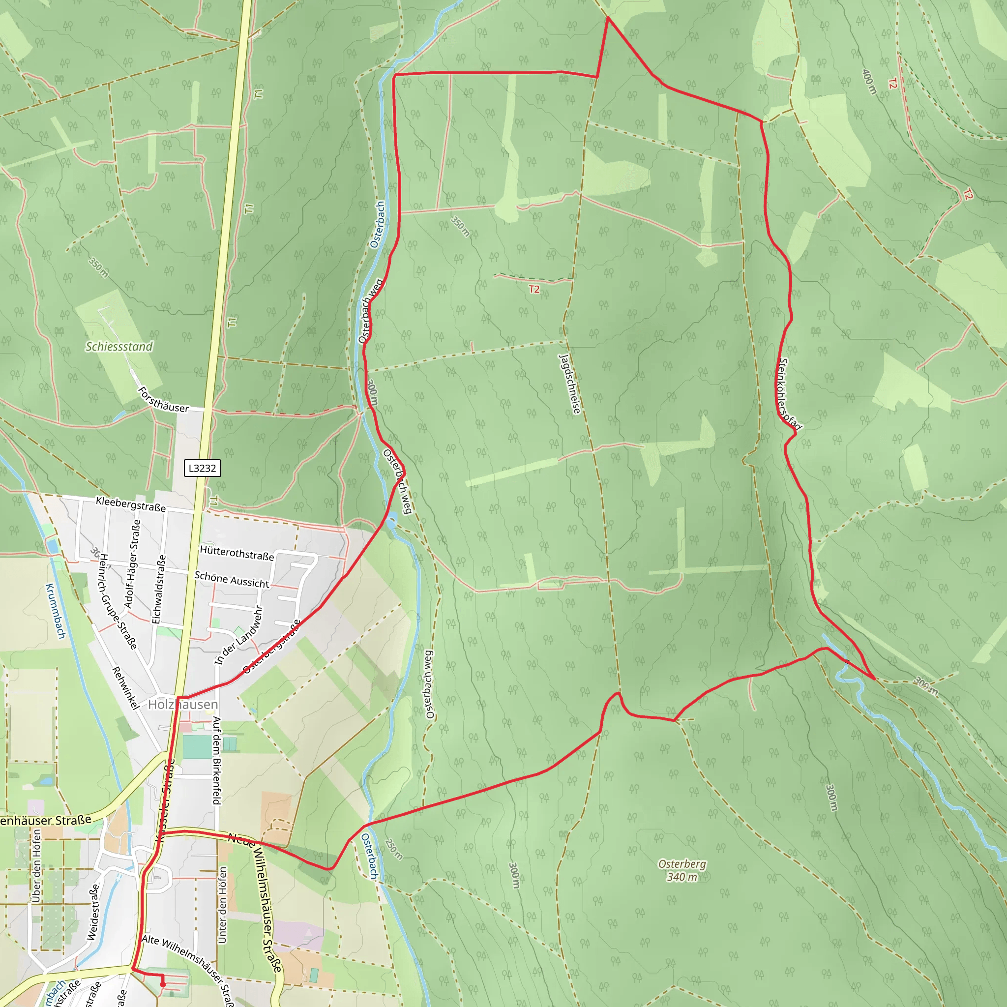Steinkoehlerpfad and Steigerpfad mobile static map
