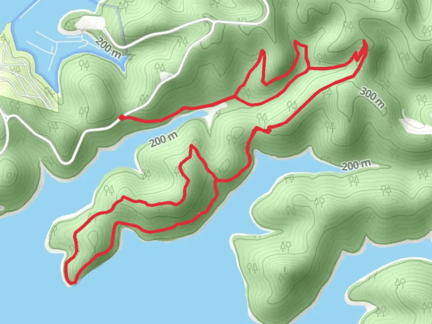 An image depicting the trail Jack Clayborn Millennium and Merritt Ridge Loop Trail and its surrounding area.