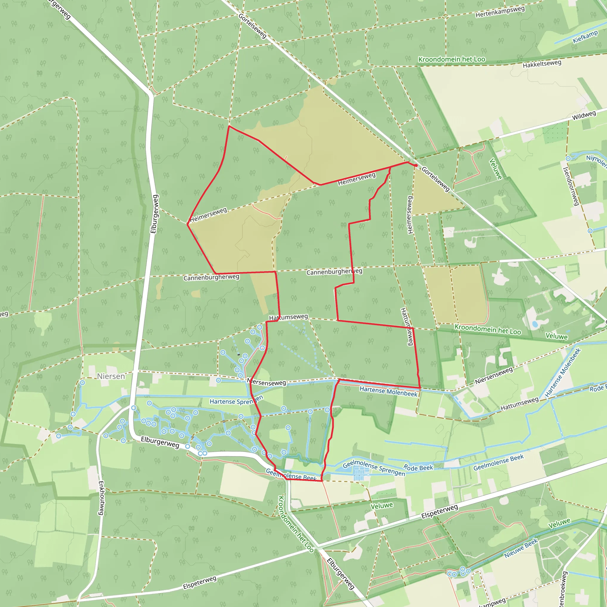 Viskwekerij and Galgenberg via Niersense Weg mobile static map