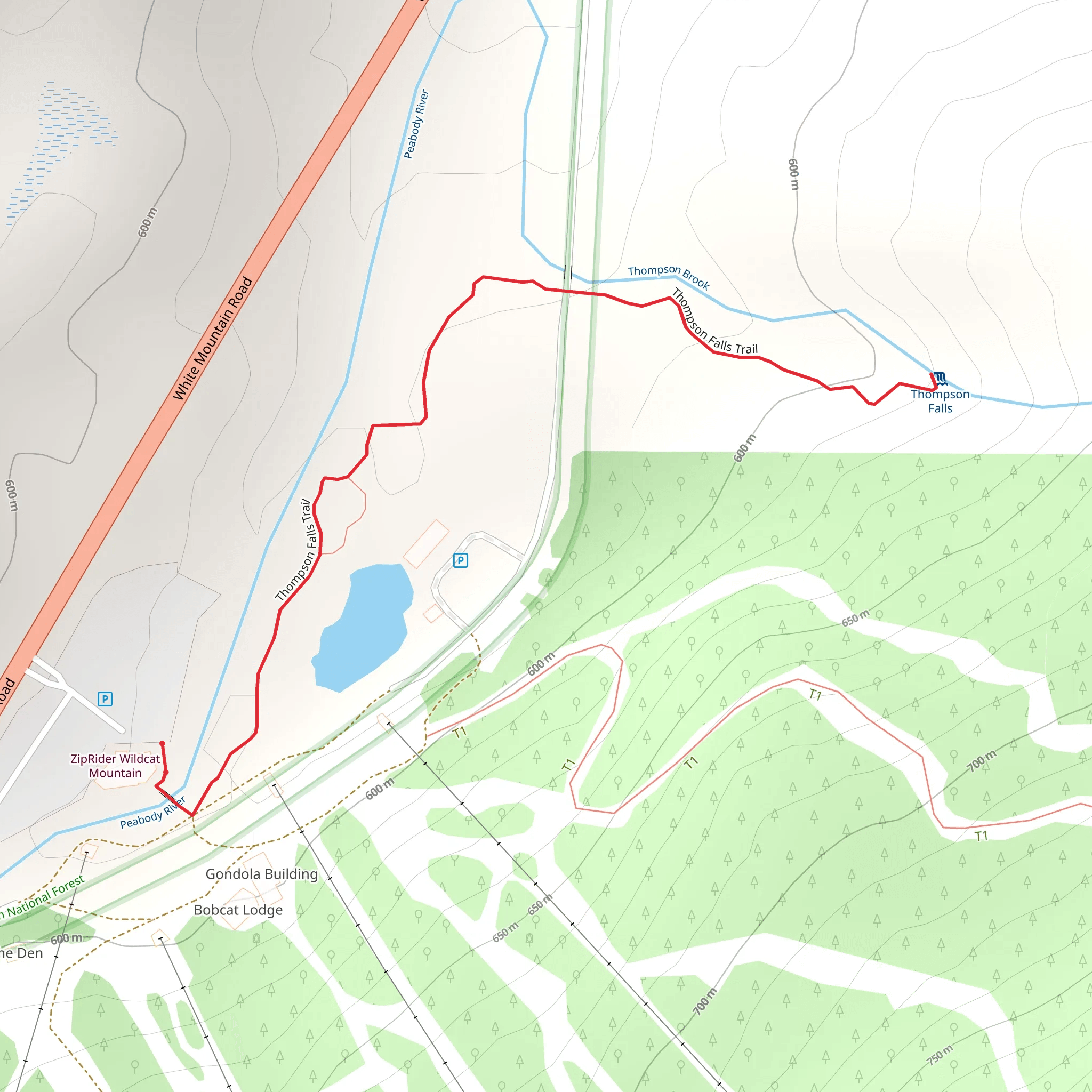Thompson Falls Trail mobile static map
