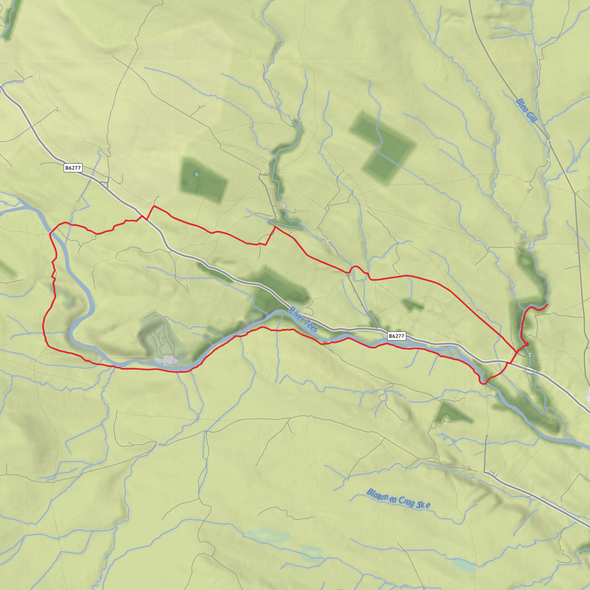 High Force walk - North Yorkshire mobile static map
