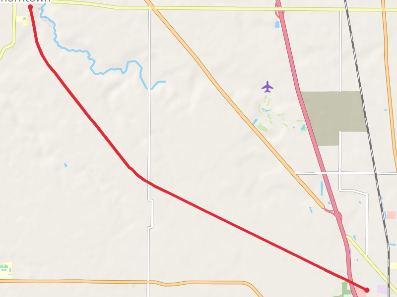 Big 4 Rail Trail to Thorntown
