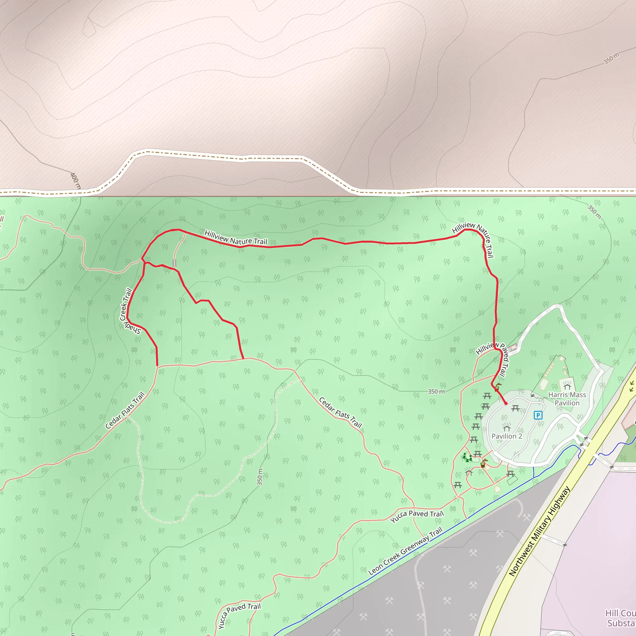 Shady Creek - Hillview Paved Trail mobile static map