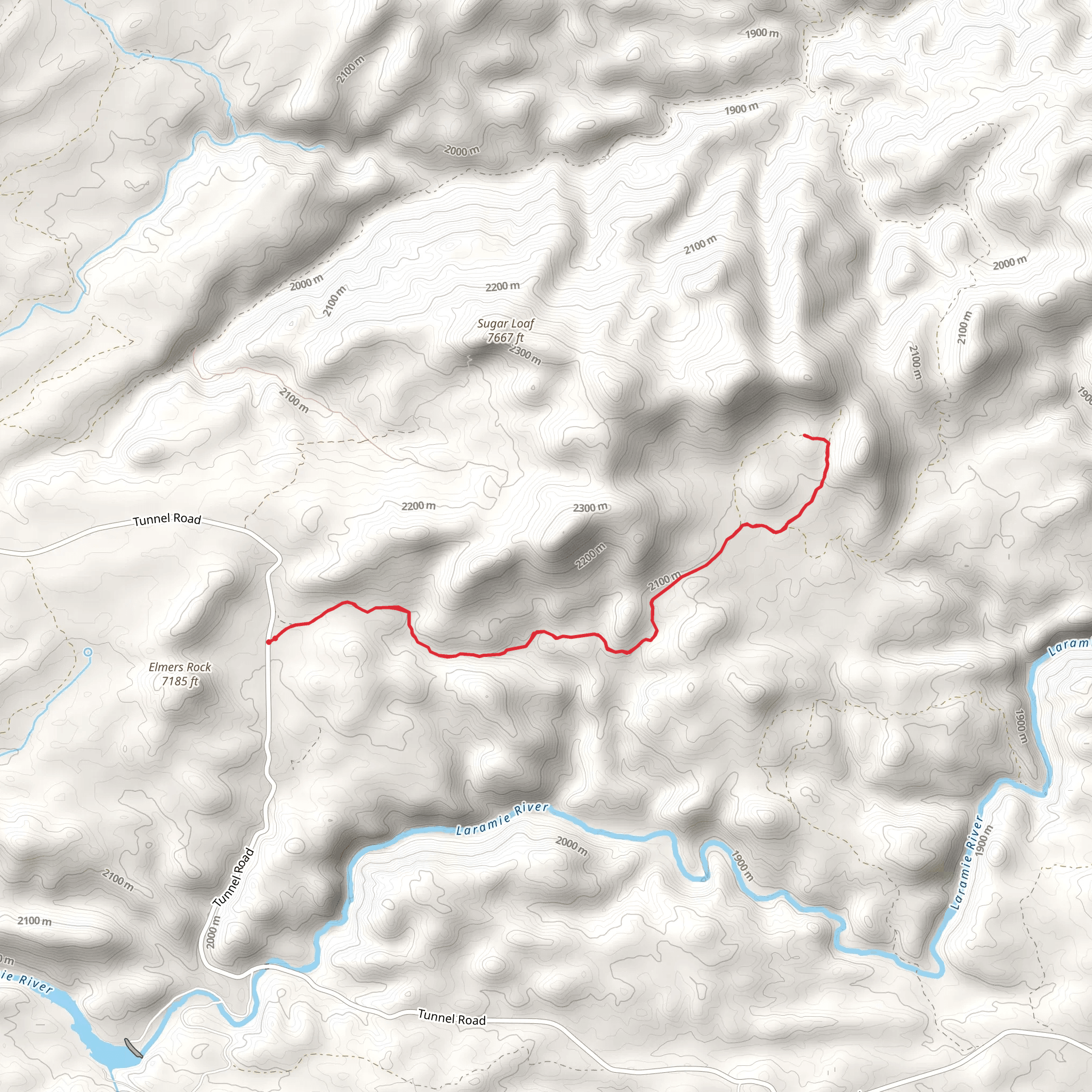 Elmers Rock Road mobile static map