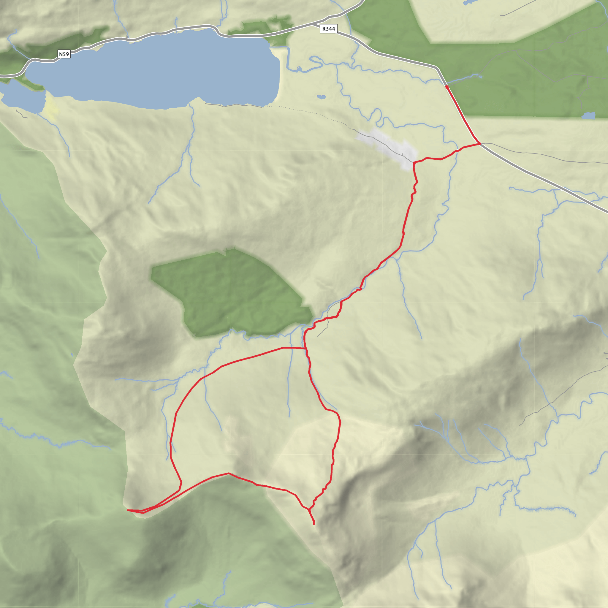 An Bhinn Bhán and Mucanacht Loop mobile static map