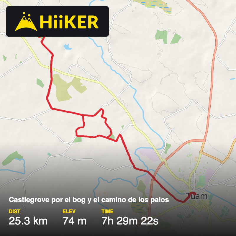 A map preview of the recording Castlegrove por el bog y el camino de los palos .