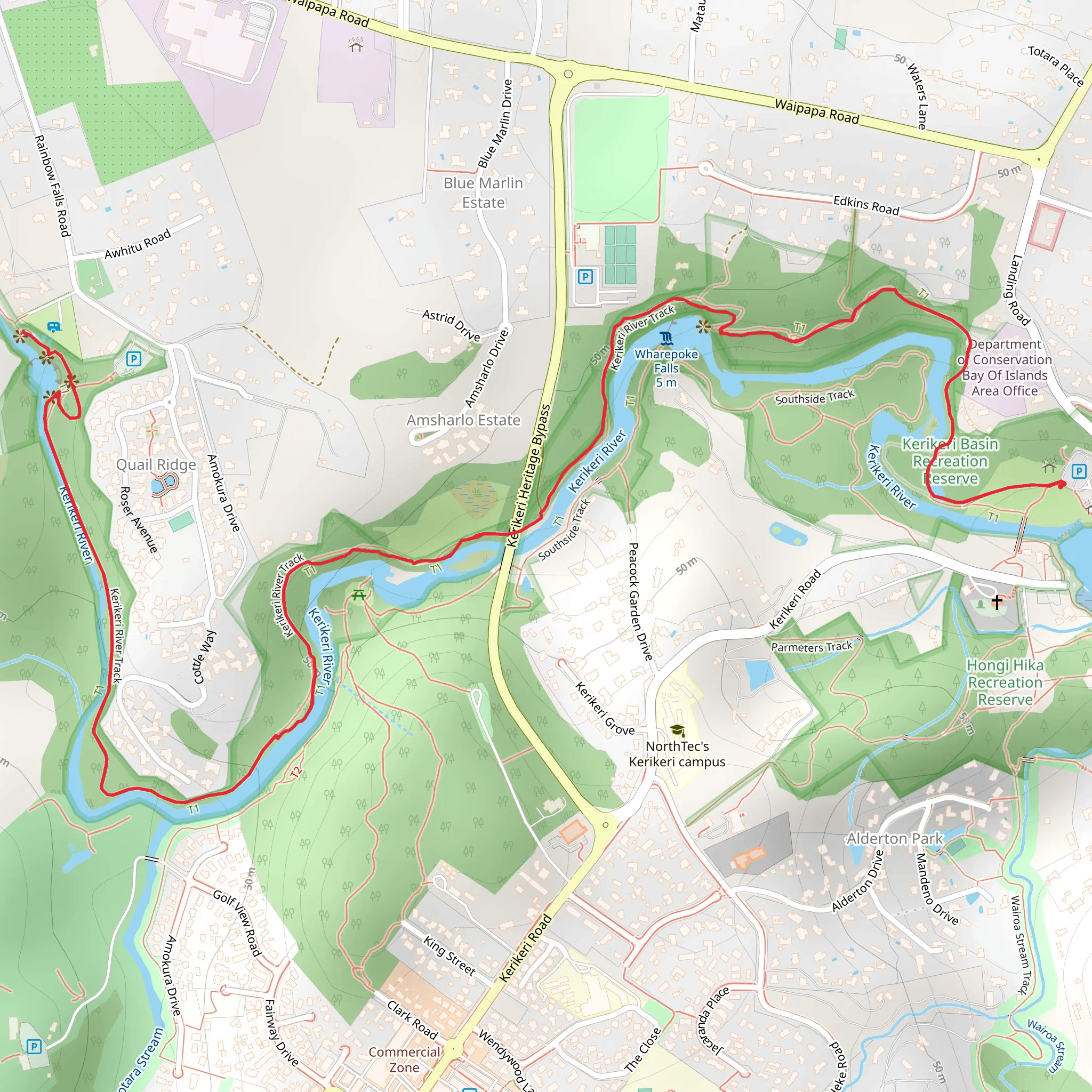 Kerikeri River Track mobile static map