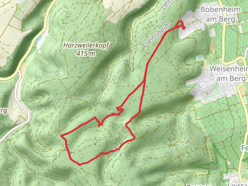 Ungeheuersee Loop via Pfaelzerwald Gruenes Kreuz