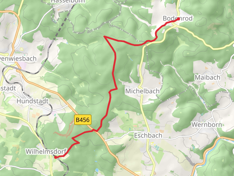 Bodenrod to Wilhelmsdorf via Taunusklub Route