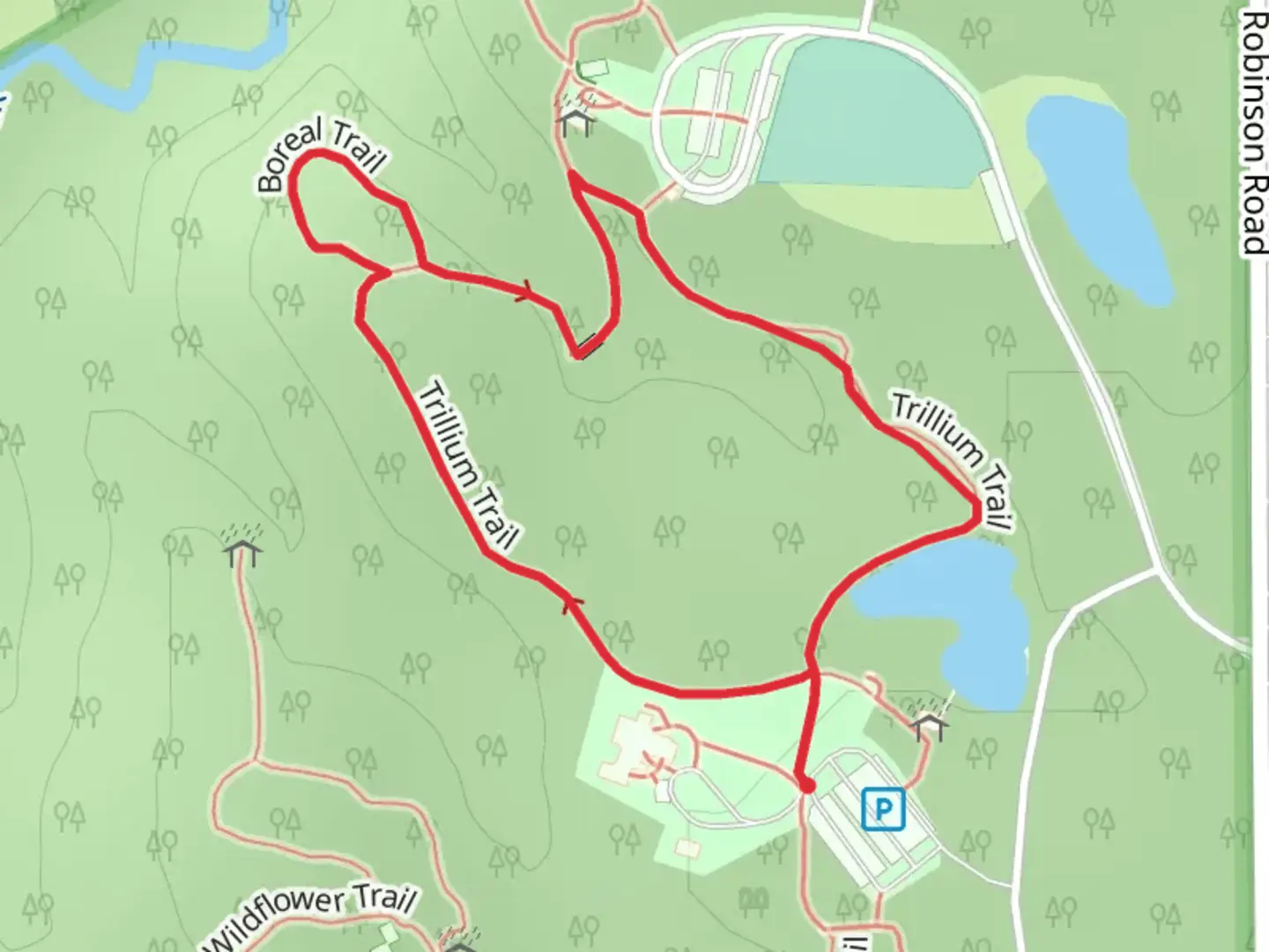 An image depicting the trail Buckeye Loop Trail and its surrounding area.