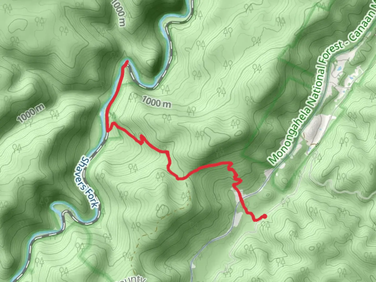 An image depicting the trail High Falls Trail - Beulah and its surrounding area.
