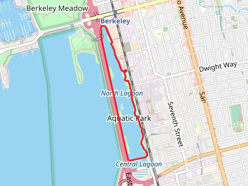 Berkeley Beach, North Lagoon - Aquatic Park Loop