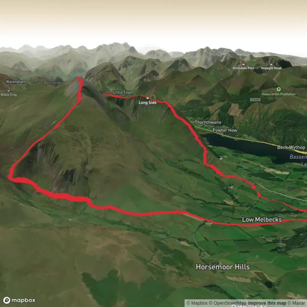 An image depicting the trail Hike to Skiddaw from Bassenthwaite and its surrounding area.