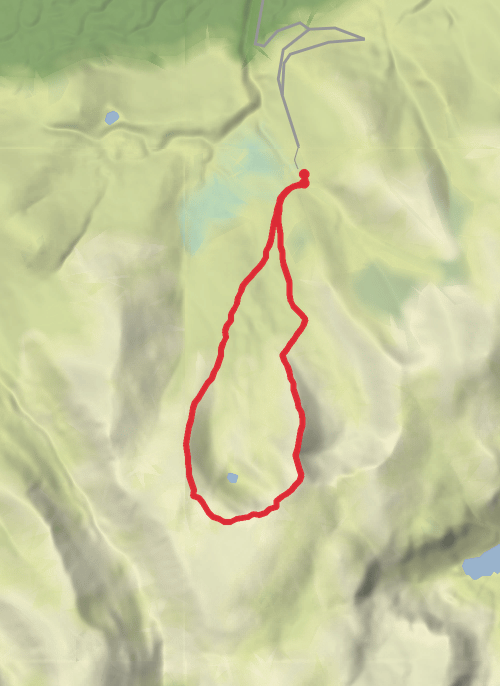 Hike on Cairn Lochan via the Fiacaill Buttress mobile static map