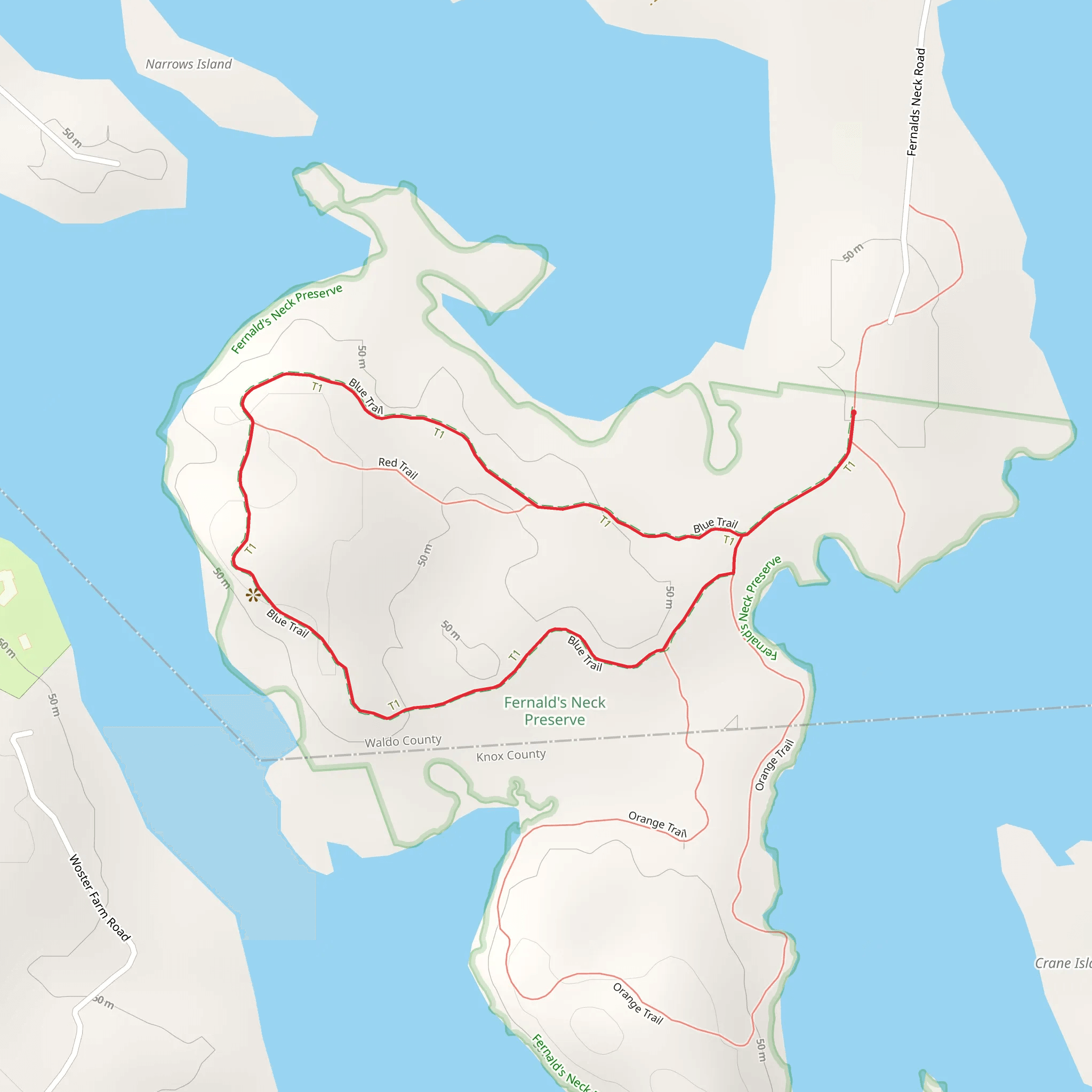 Megunticook Lake via Blue Trail mobile static map