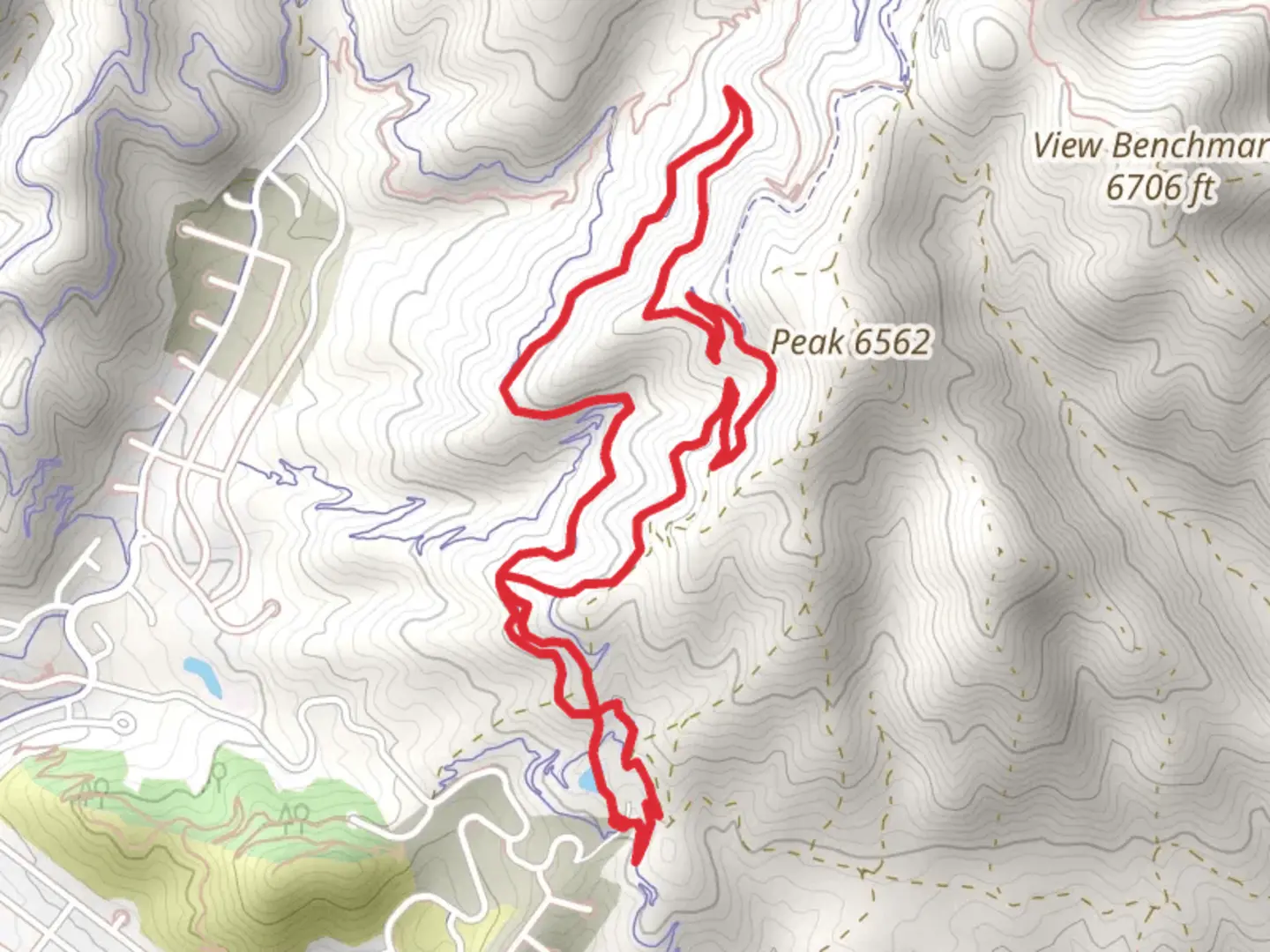 An image depicting the trail Sensei and Lolo Loop and its surrounding area.