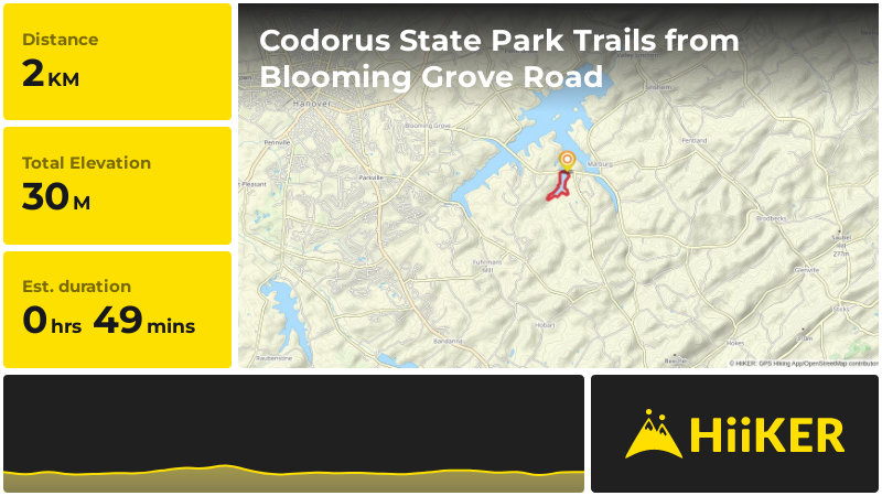 Codorus State Park Trails from Blooming Grove Road | York County | Pen