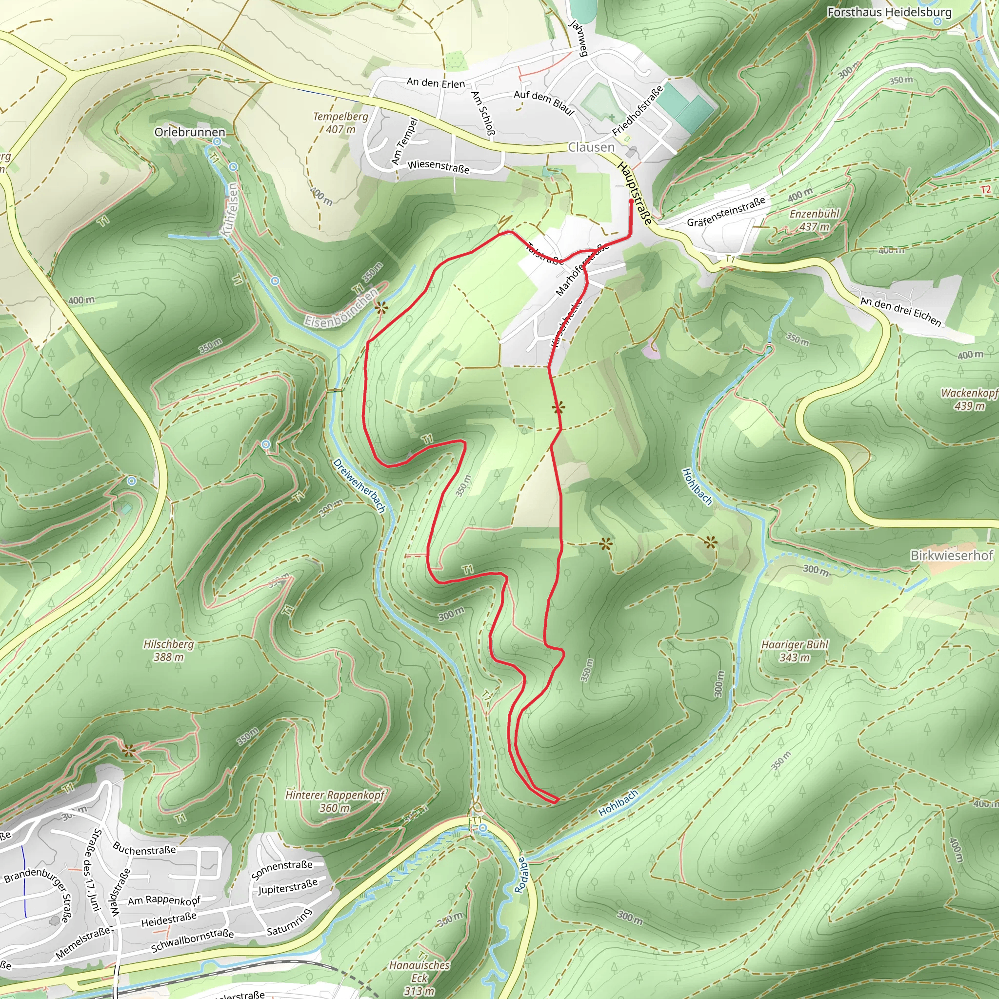 Fuchsfelsen and Clausen PanoramaBlick Loop mobile static map