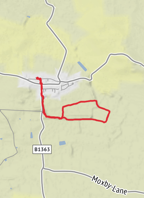 Hike from Stillington mobile static map