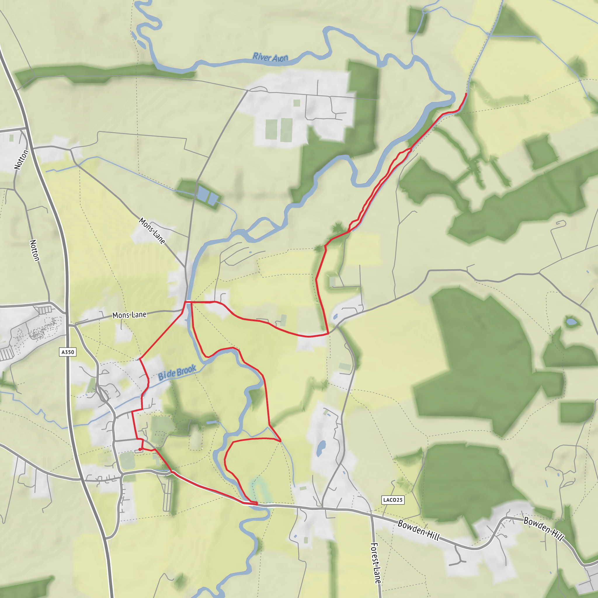 Lacock Wild Swimming Round mobile static map