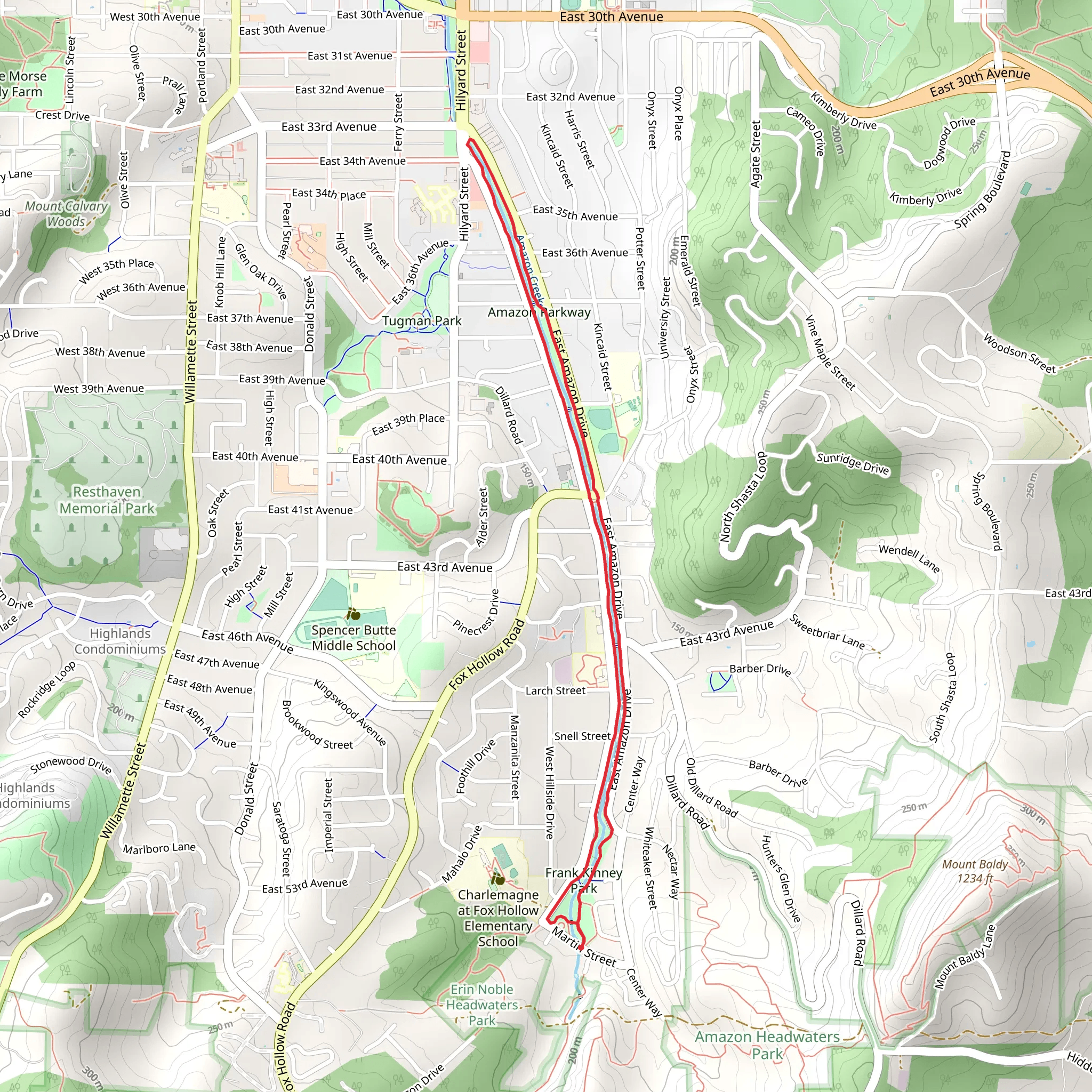 Rexius Loop Trail mobile static map
