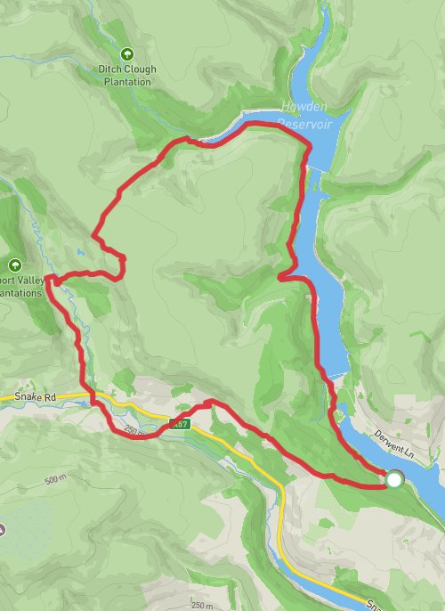 A map preview of the recording High Peak Walking.