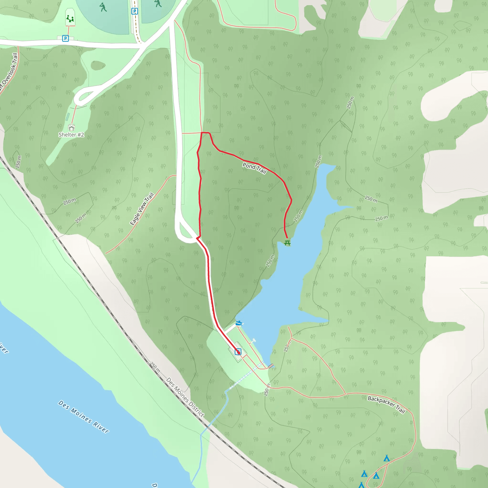 Pond Trail mobile static map
