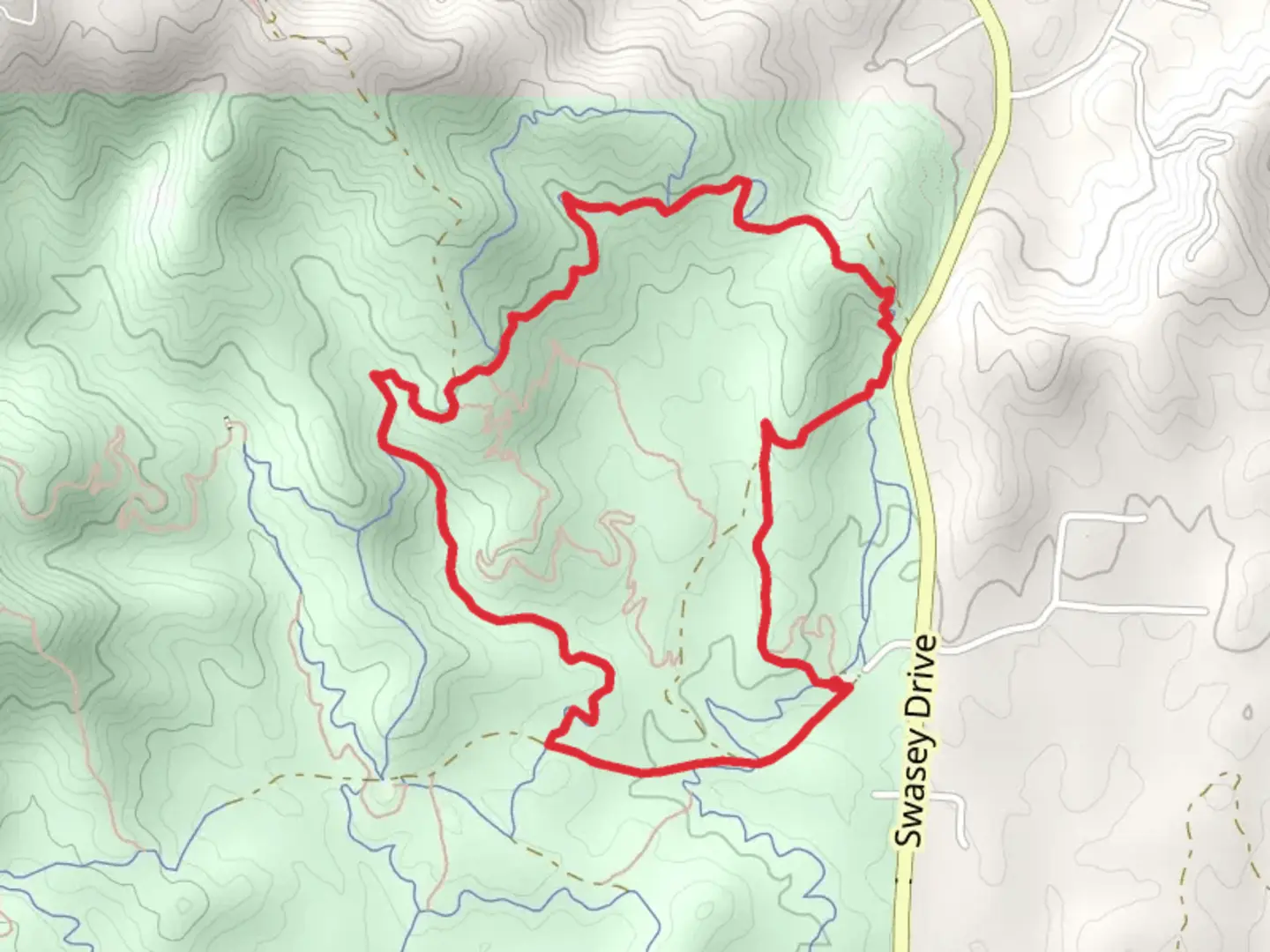An image depicting the trail Wintu and Meiner's Loop and its surrounding area.