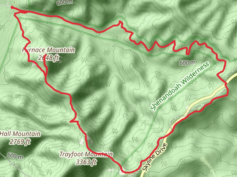 Browns Gap Fire Road, Browns Gap, Appalachian and Furnace Mountain Loop Trail