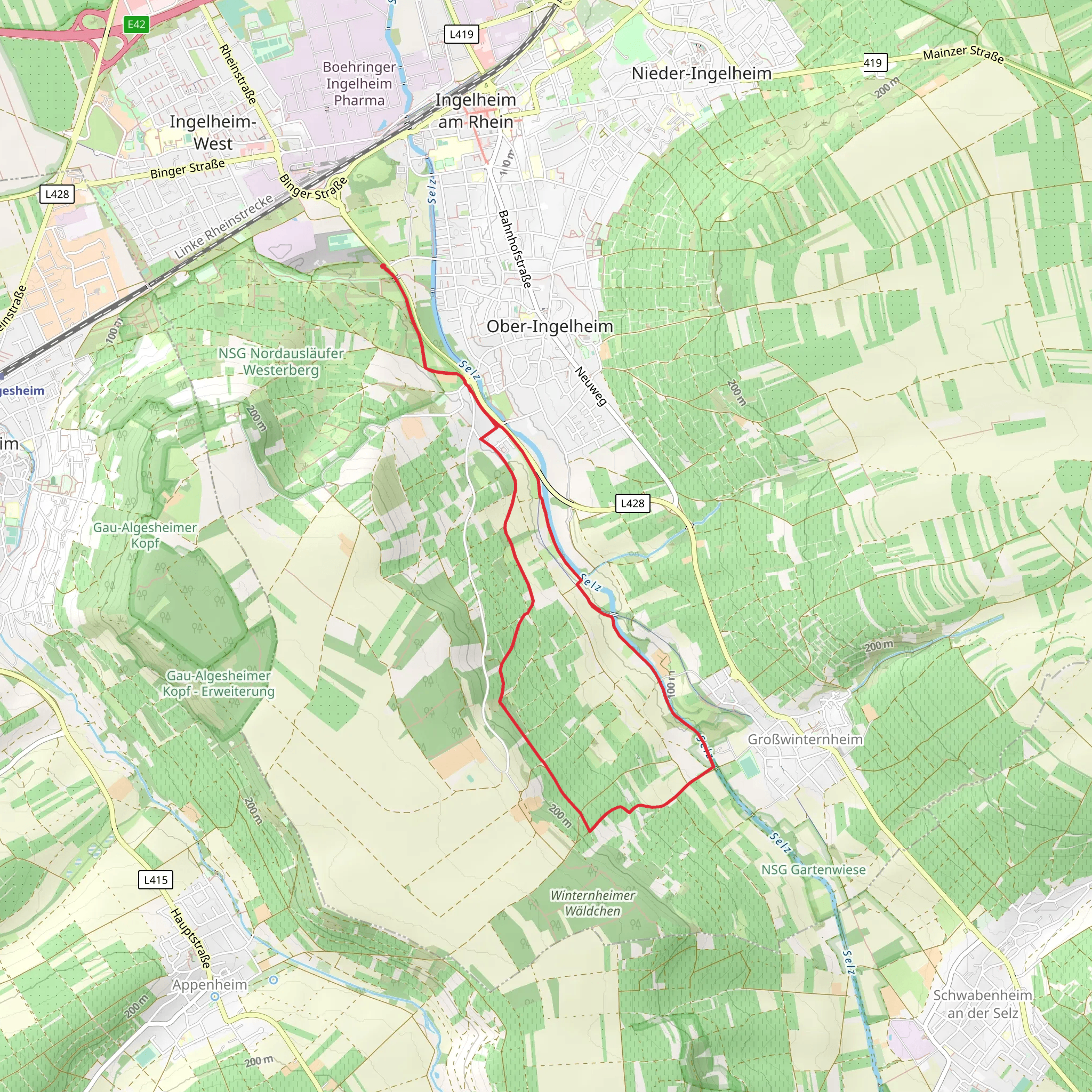 Hiwweltour Westerberg Loop mobile static map