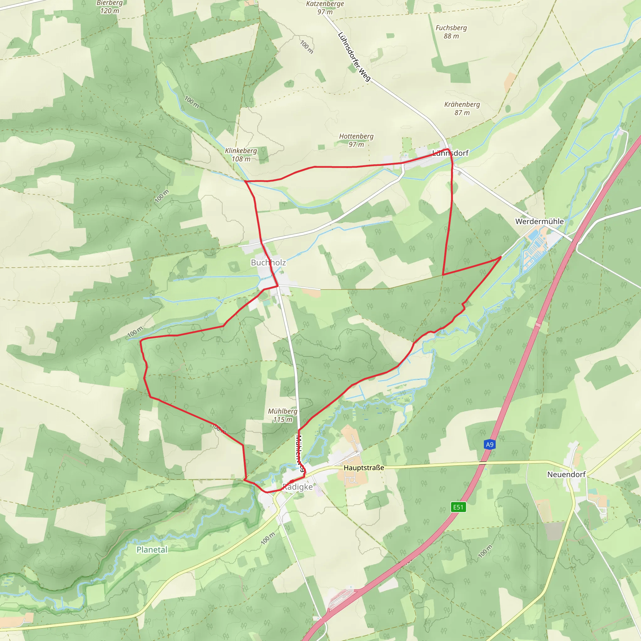 Burgenwanderweg Loop mobile static map
