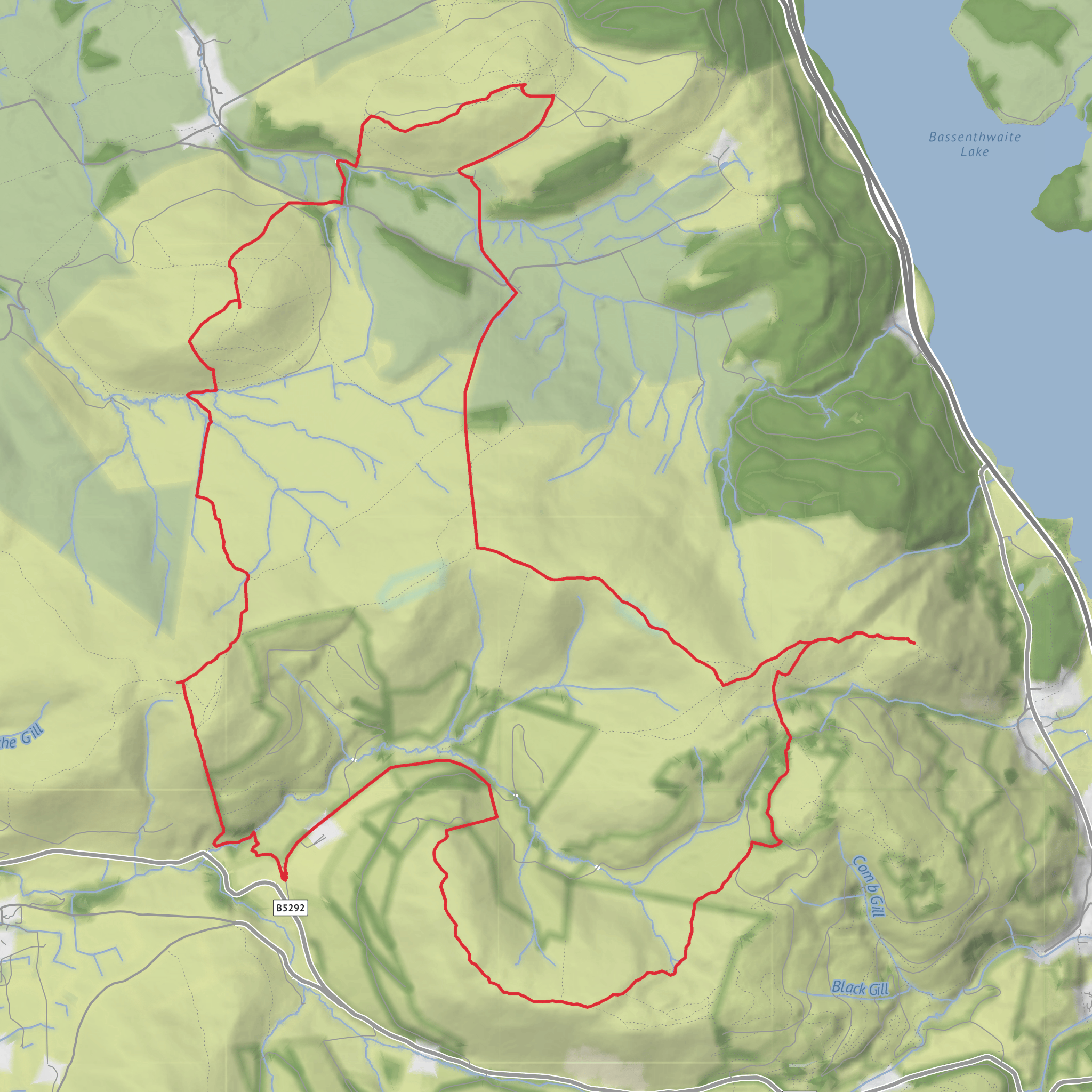 Whinlatter and Wythrop Fells mobile static map
