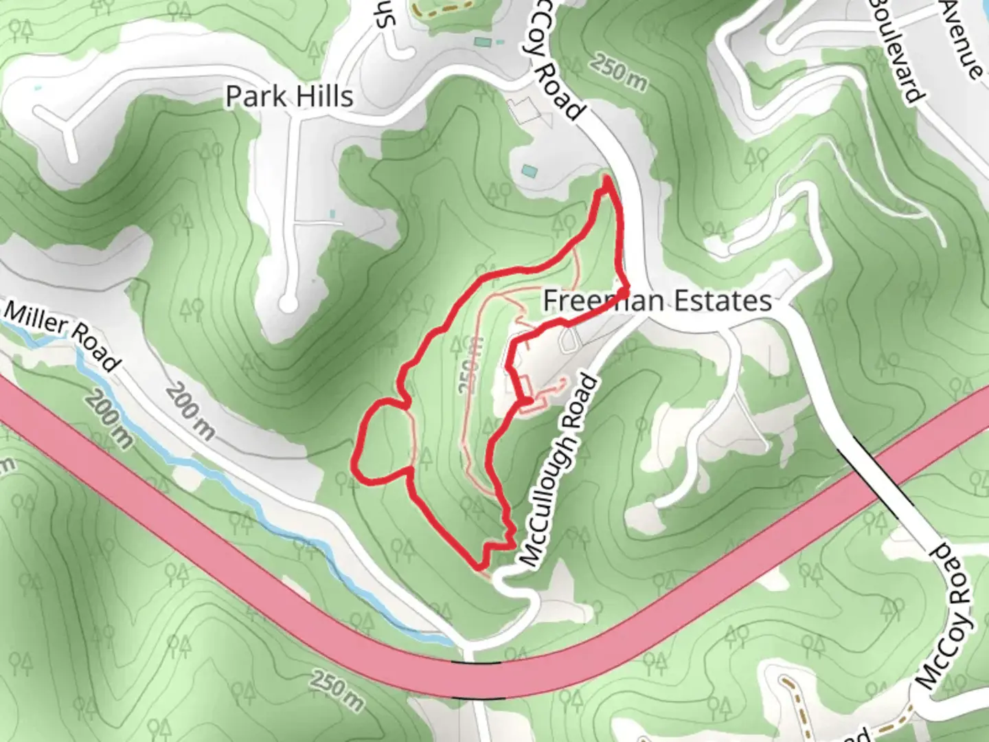 An image depicting the trail Spice Bush Loop Trail and its surrounding area.