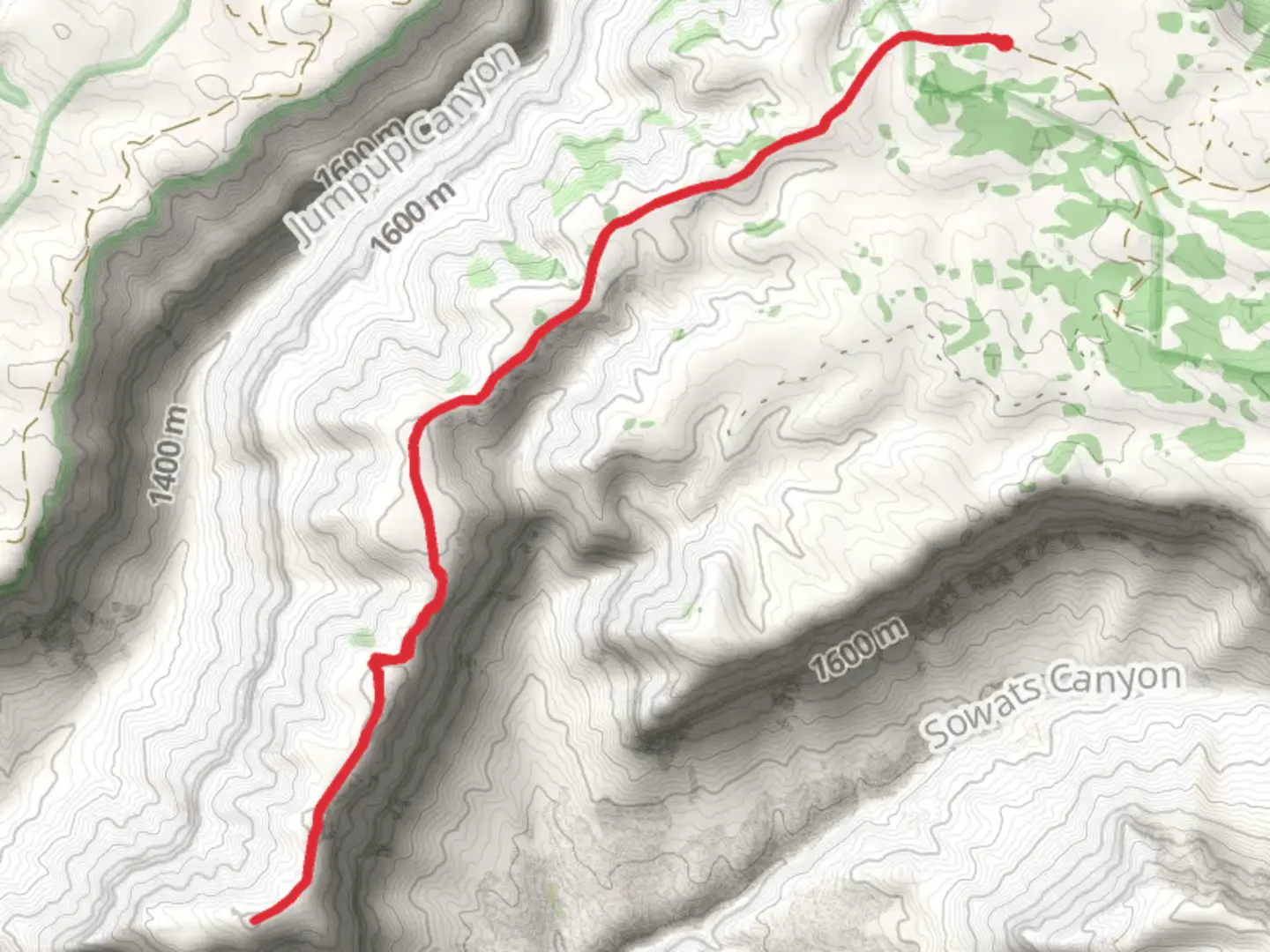 An image depicting the trail Gooseneck Trail and its surrounding area.