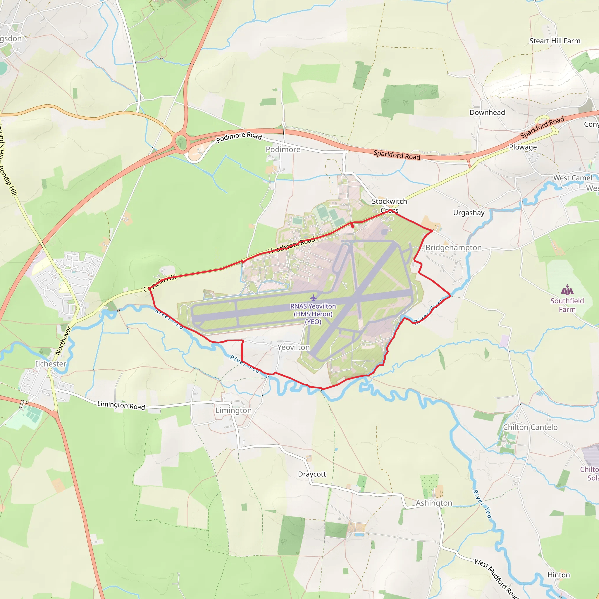Royal Naval Air Station Yeovilton Loop mobile static map
