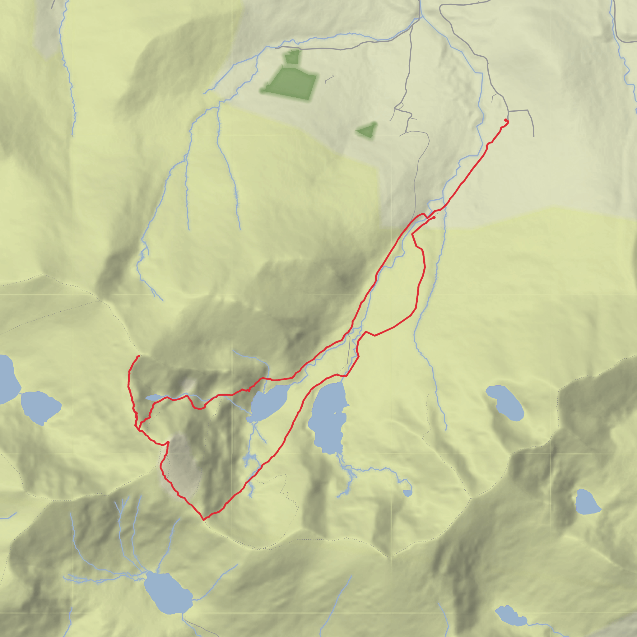 Beenkeragh and Carrauntoohil Loop mobile static map