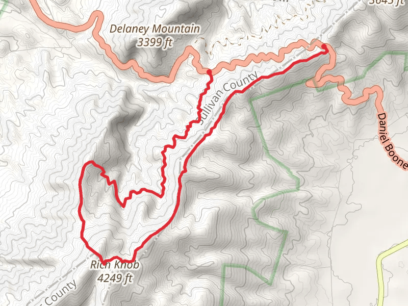 Snake Spur Road and Appalachian Trail