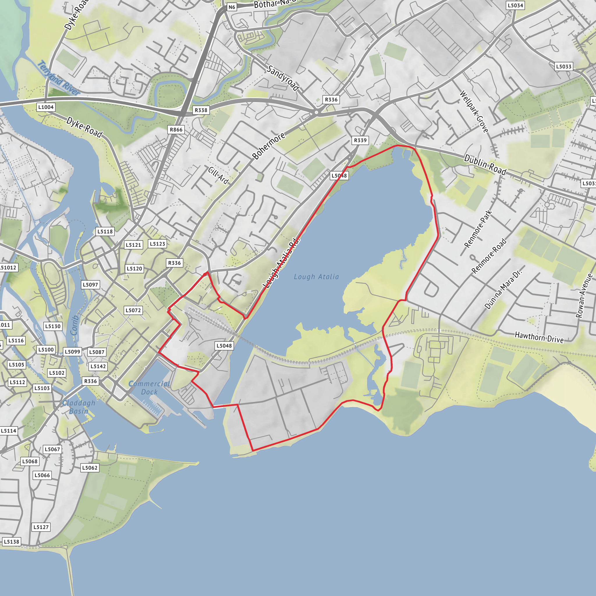 Lough Atalia Loop mobile static map