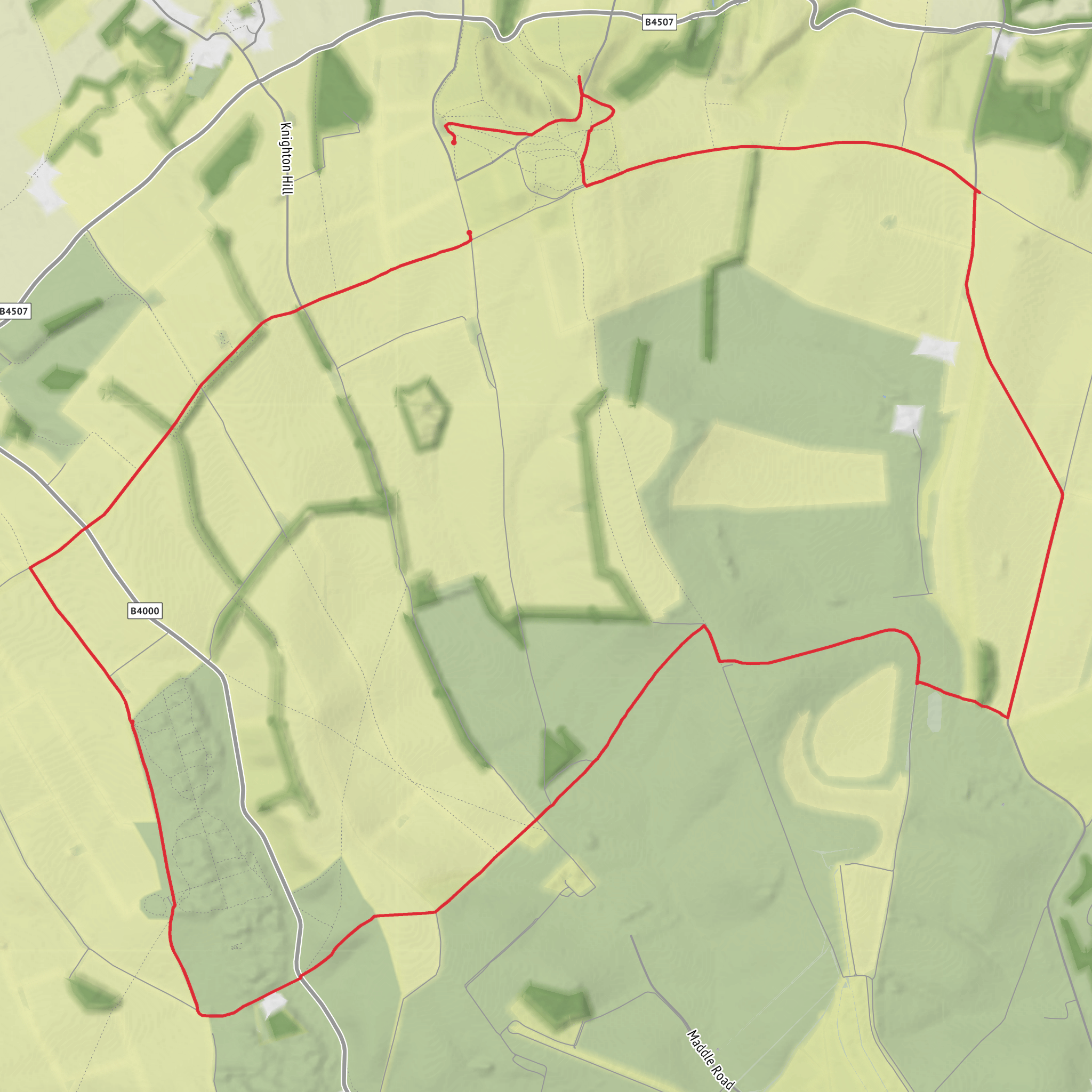 North Wessex downs Trail Ultra Training mobile static map