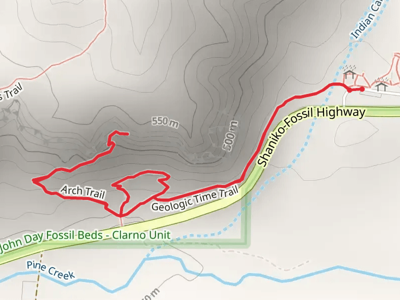 Geologic Time Trail, Arch Trail and Trail of the Fossils