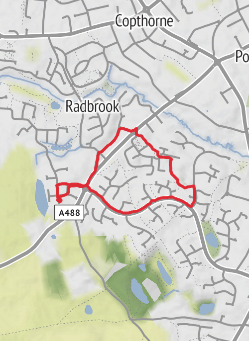 Hike from Shrewsbury mobile static map