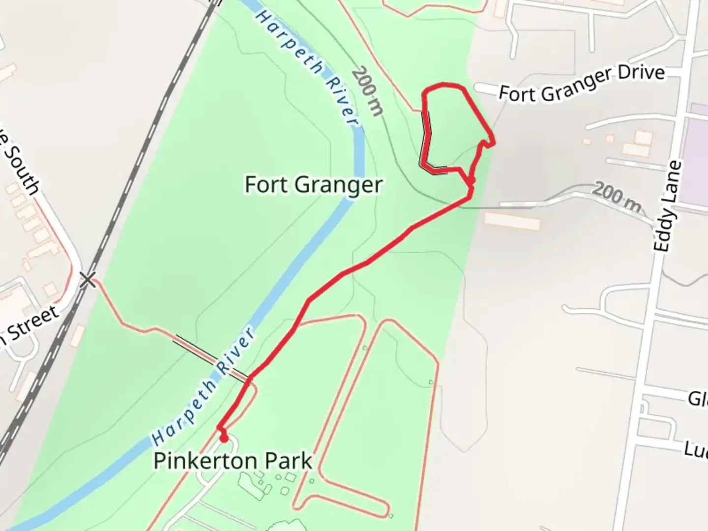 An image depicting the trail Harpeth River Walk and its surrounding area.
