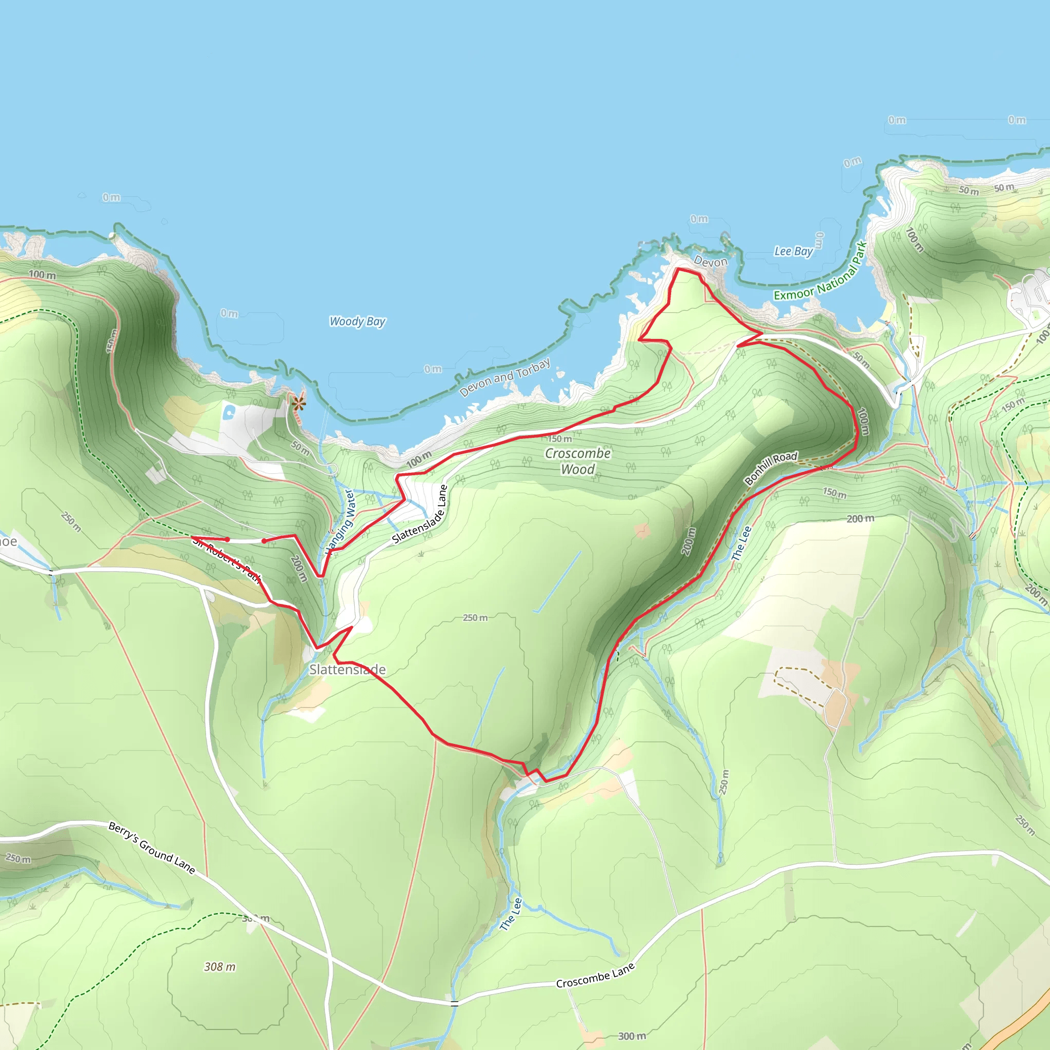 Slattenslade Walk mobile static map