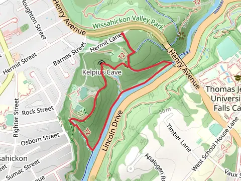 Wissahickon Creek Loop from Hermit Lane