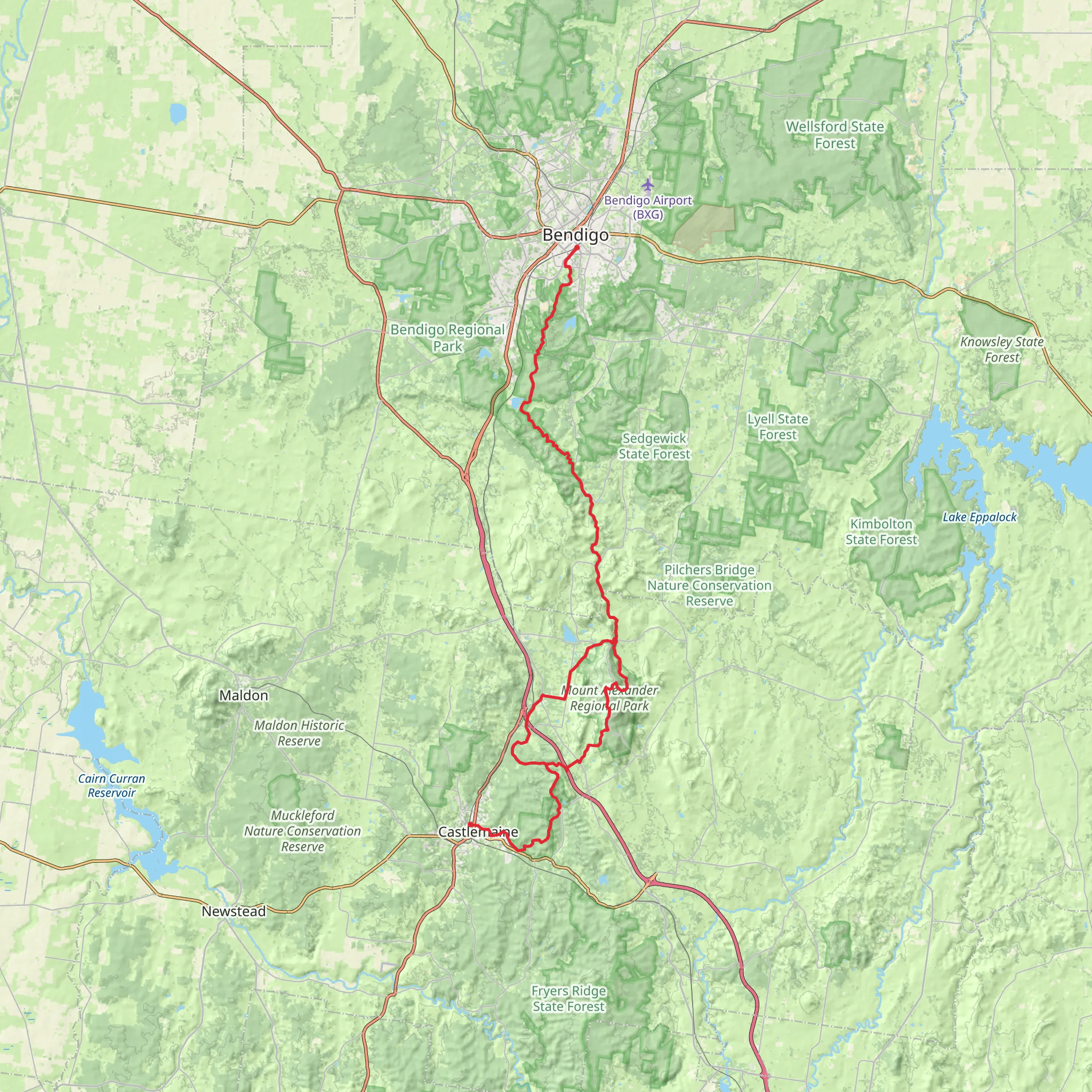 Leanganook Track mobile static map