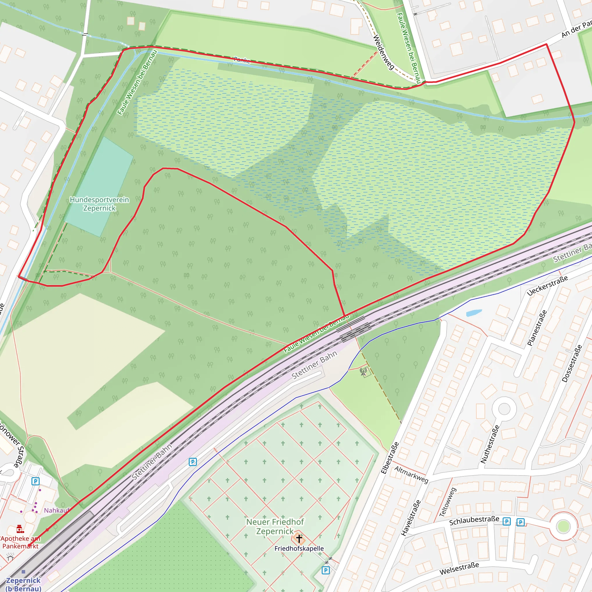 Faule Wiesen bei Bernau Loop mobile static map